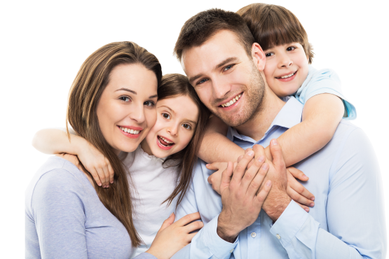 A smiling family